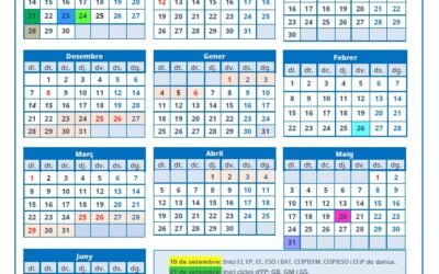 Calendari escolar curs 2026/27